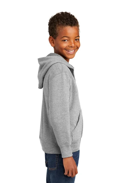Port & Company® Youth Core Fleece Full-Zip Hooded Sweatshirt