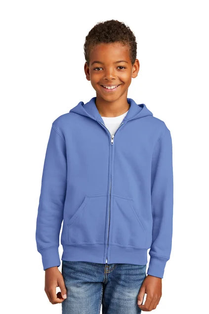 Port & Company® Youth Core Fleece Full-Zip Hooded Sweatshirt