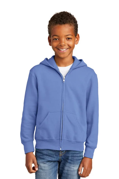 Port & Company® Youth Core Fleece Full-Zip Hooded Sweatshirt