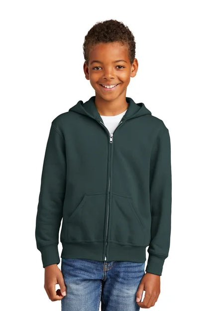 Port & Company® Youth Core Fleece Full-Zip Hooded Sweatshirt