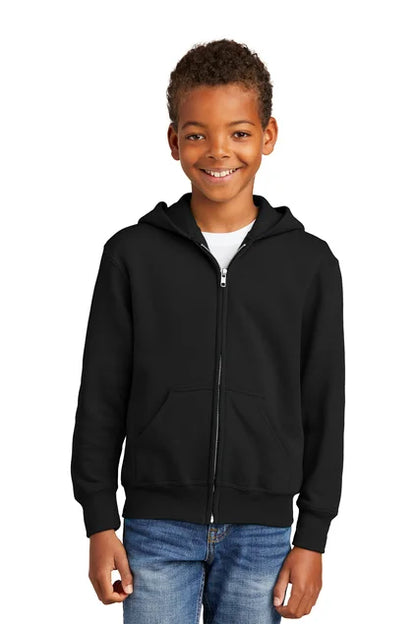 Port & Company® Youth Core Fleece Full-Zip Hooded Sweatshirt