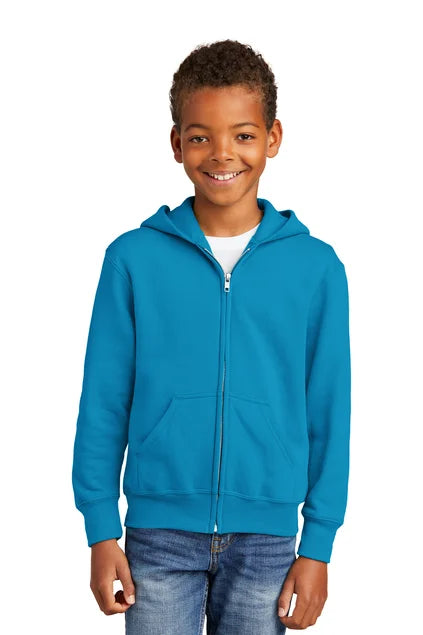 Port & Company® Youth Core Fleece Full-Zip Hooded Sweatshirt