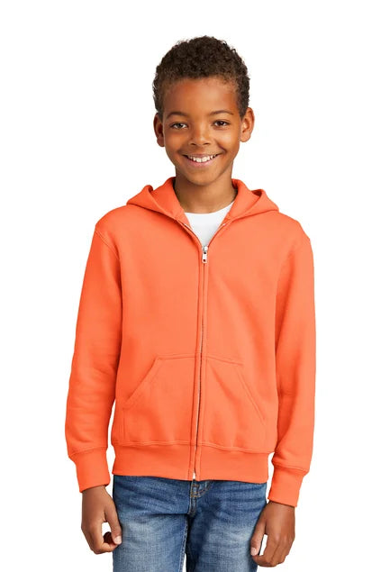 Port & Company® Youth Core Fleece Full-Zip Hooded Sweatshirt