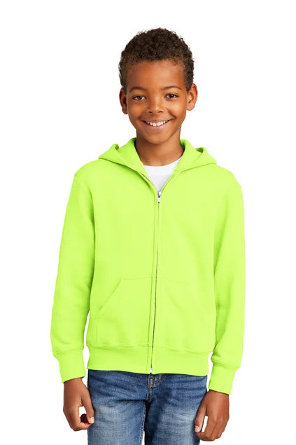 Port & Company® Youth Core Fleece Full-Zip Hooded Sweatshirt