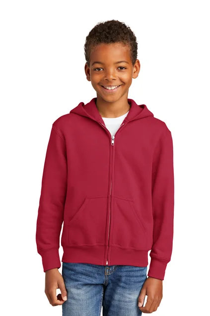 Port & Company® Youth Core Fleece Full-Zip Hooded Sweatshirt