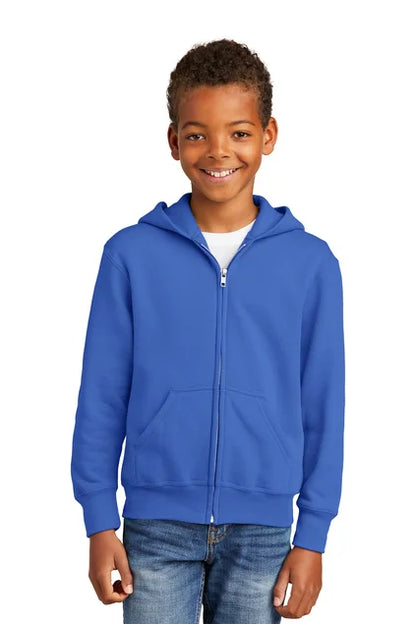 Port & Company® Youth Core Fleece Full-Zip Hooded Sweatshirt