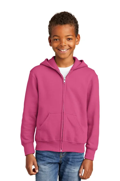 Port & Company® Youth Core Fleece Full-Zip Hooded Sweatshirt