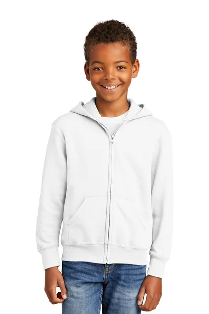Port & Company® Youth Core Fleece Full-Zip Hooded Sweatshirt